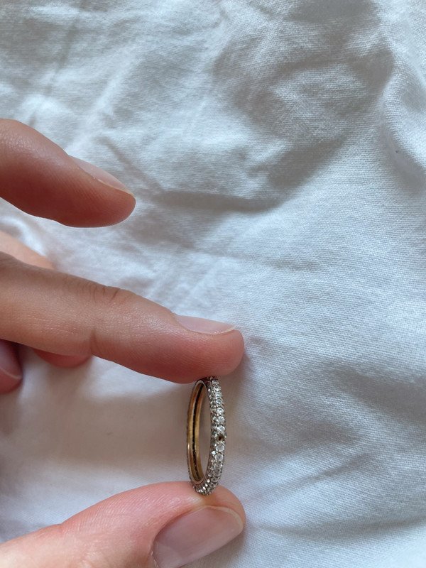 Vintage Ring vergoldet mit Steinen
