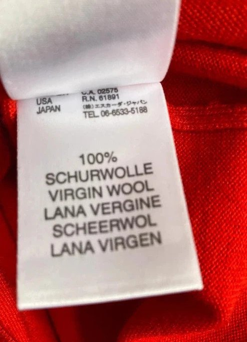 Escada rotes Strick Top aus 100% Schurwolle Schleifen Bows Wool Y2K Vintage