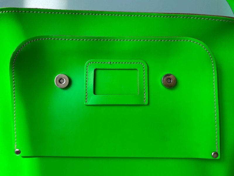 The Cambridge Fluoro Satchel Fluorescent Green Bag Leder Tasche