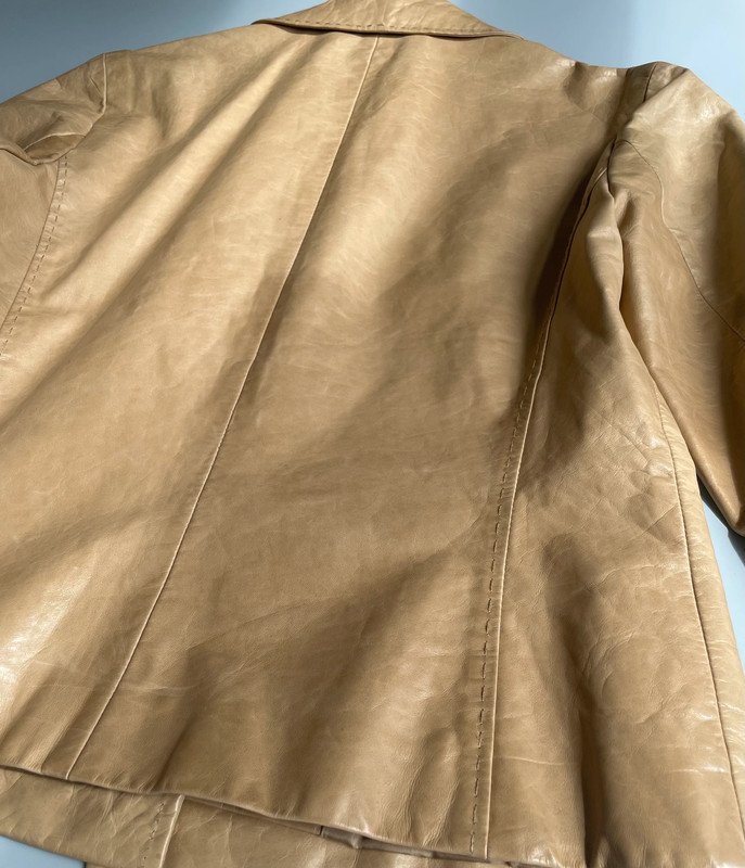 Y2K René Lezard Lederjacke Vintage 3/4 Ärmel