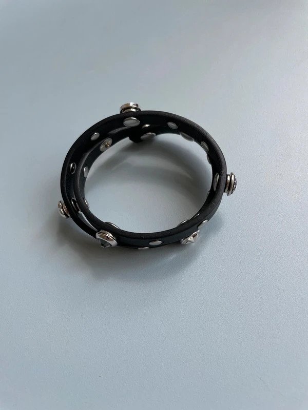 Leder Choker oder Armband mit Silber Charms