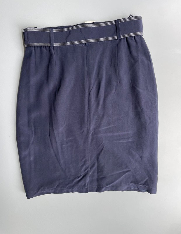 90s Betty Barclay High waist Rock mit Gürtel aus Seide Silk 90er Vintage