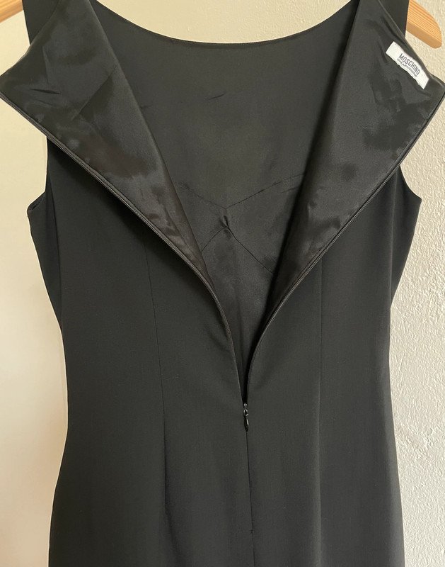 Moschino Kleid aus Wolle mit Schleife Bow y2k Kleine Schwarze