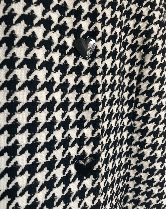 Love Moschino Mantel mit Herzknöpfen Wollanteil Wool Wolle