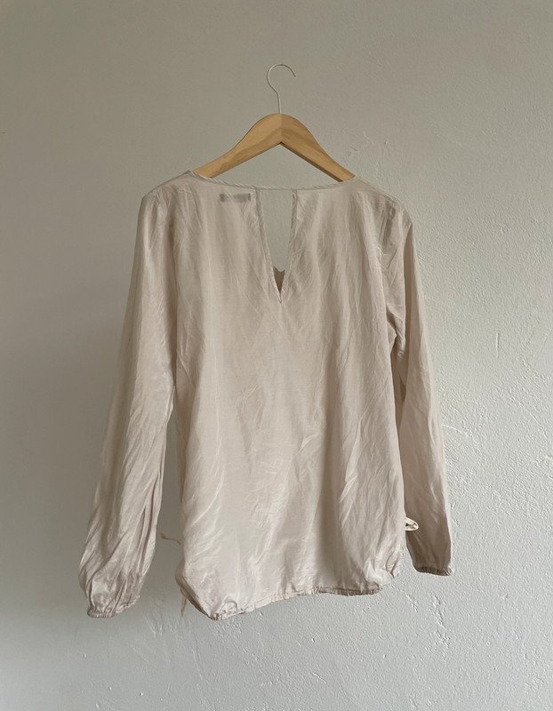 Conleys Bluse mit Seideanteil und Wasserfallkragen 90s 90er