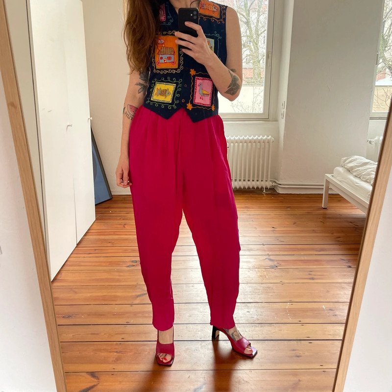 Vintage High Waist Hose aus Seide Silk 
