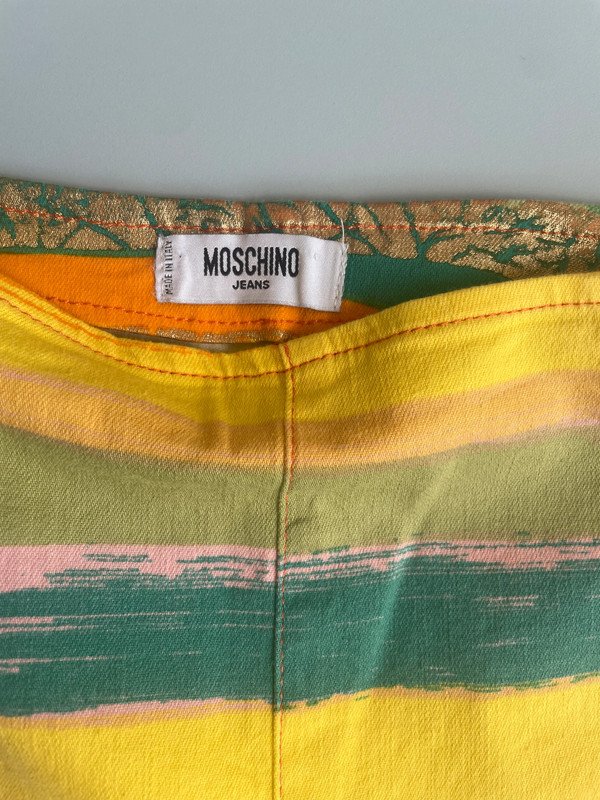 Moschino Jeans bunte Capri Hose 90s 90er Vintage