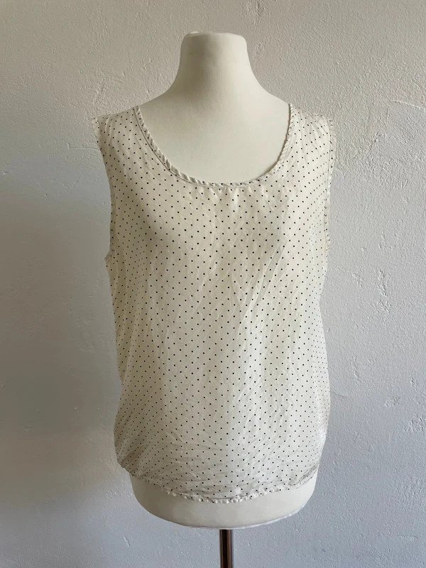 Vintage Top aus Seide Silk Polkadots 90s 90er