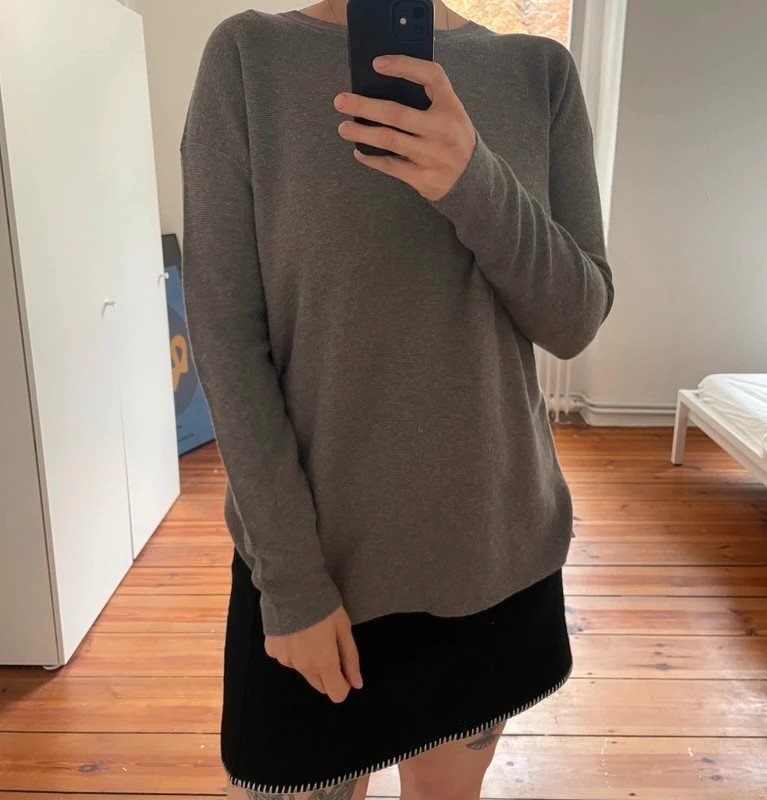 Grüne Erde lockerer Strickpullover Knit Jumper