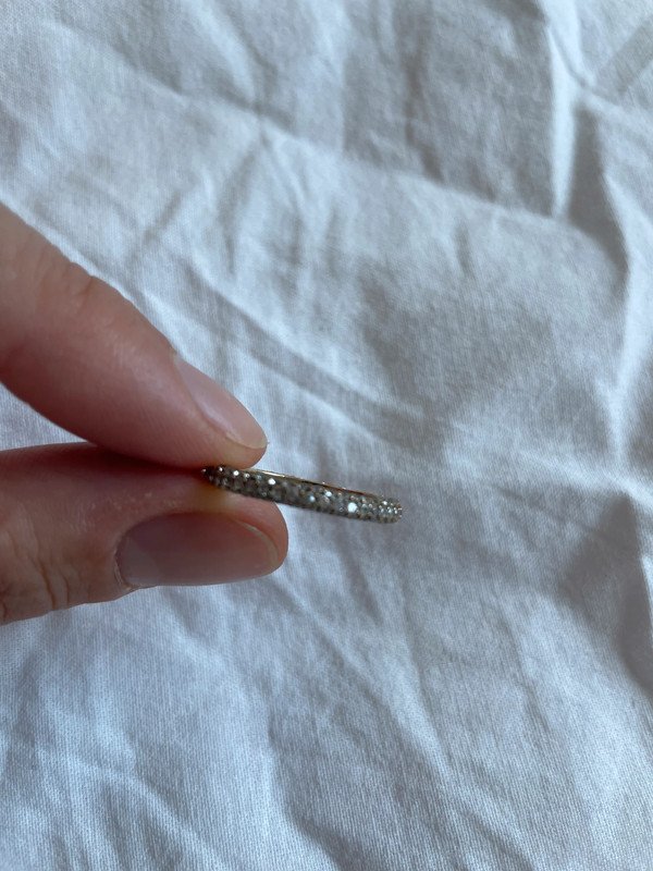 Vintage Ring vergoldet mit Steinen