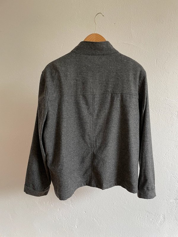 Vintage graue kastige Jacke aus Wolle 100% Wool Jacket 90s 90er