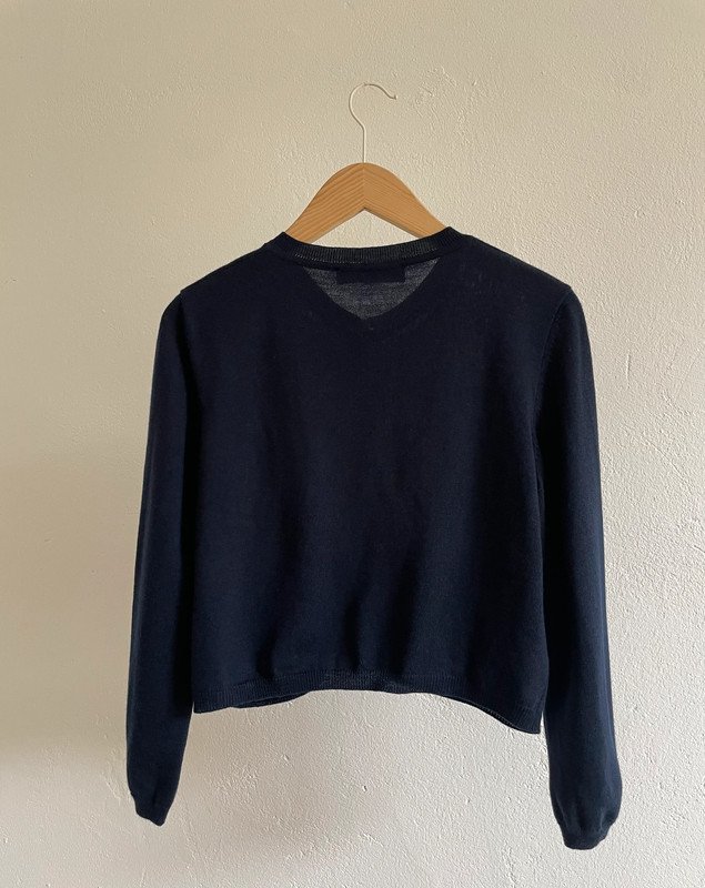 Love Moschino kurze Strickjacke Cardigan Perlen 100% Schurwolle