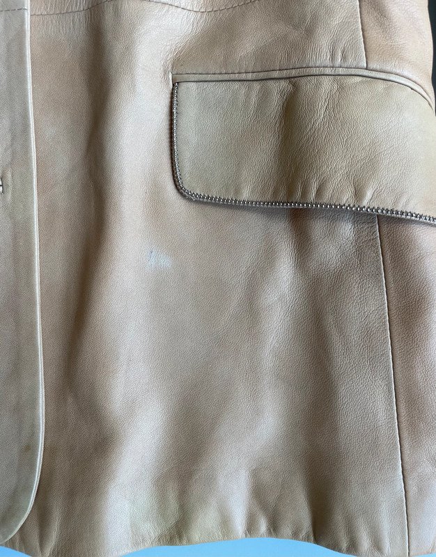 Vintage weiche taillierte Lederjacke Blazer Made in Italy 90s 90er