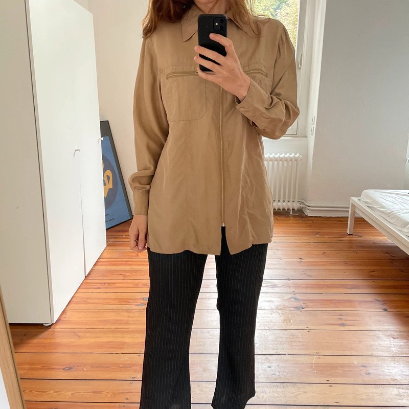 Jacke Bluse aus Seide Silk Vintage 90er 90s