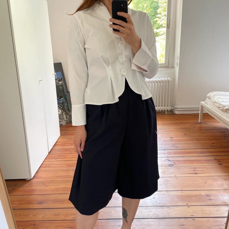 Escada High Waist lange Shorts aus Wolle Wool 80s 80er Vintage