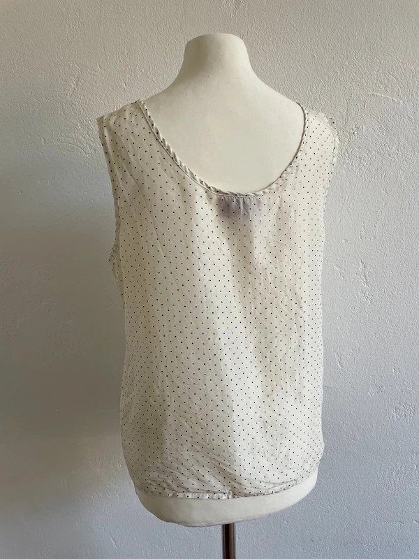 Vintage Top aus Seide Silk Polkadots 90s 90er