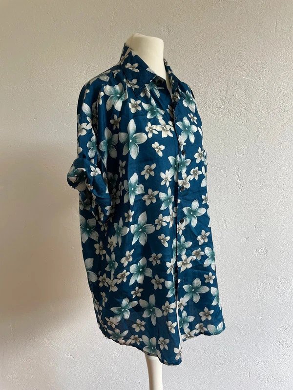 Bruno B luftiges Vintage Hemd aus Seide 100% Silk 90s 90er