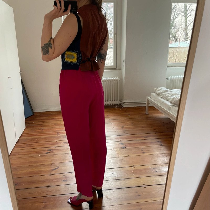 Vintage High Waist Hose aus Seide Silk 