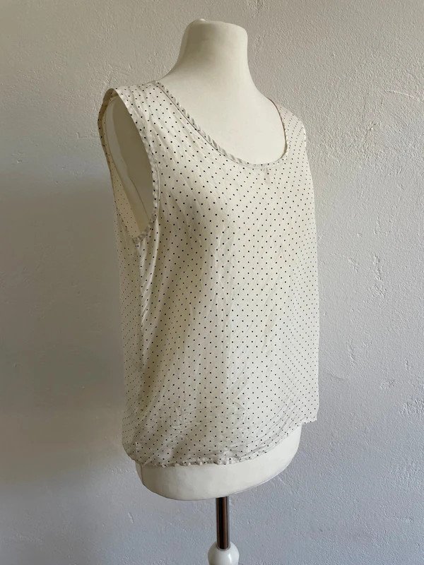 Vintage Top aus Seide Silk Polkadots 90s 90er