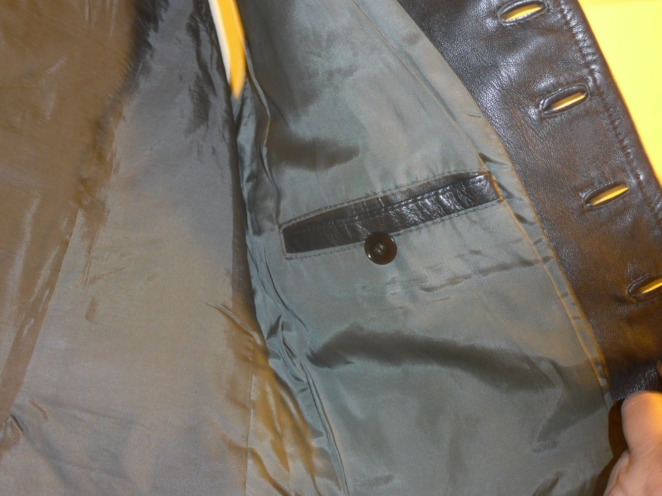 Lederweste Ledergilet schwarz
