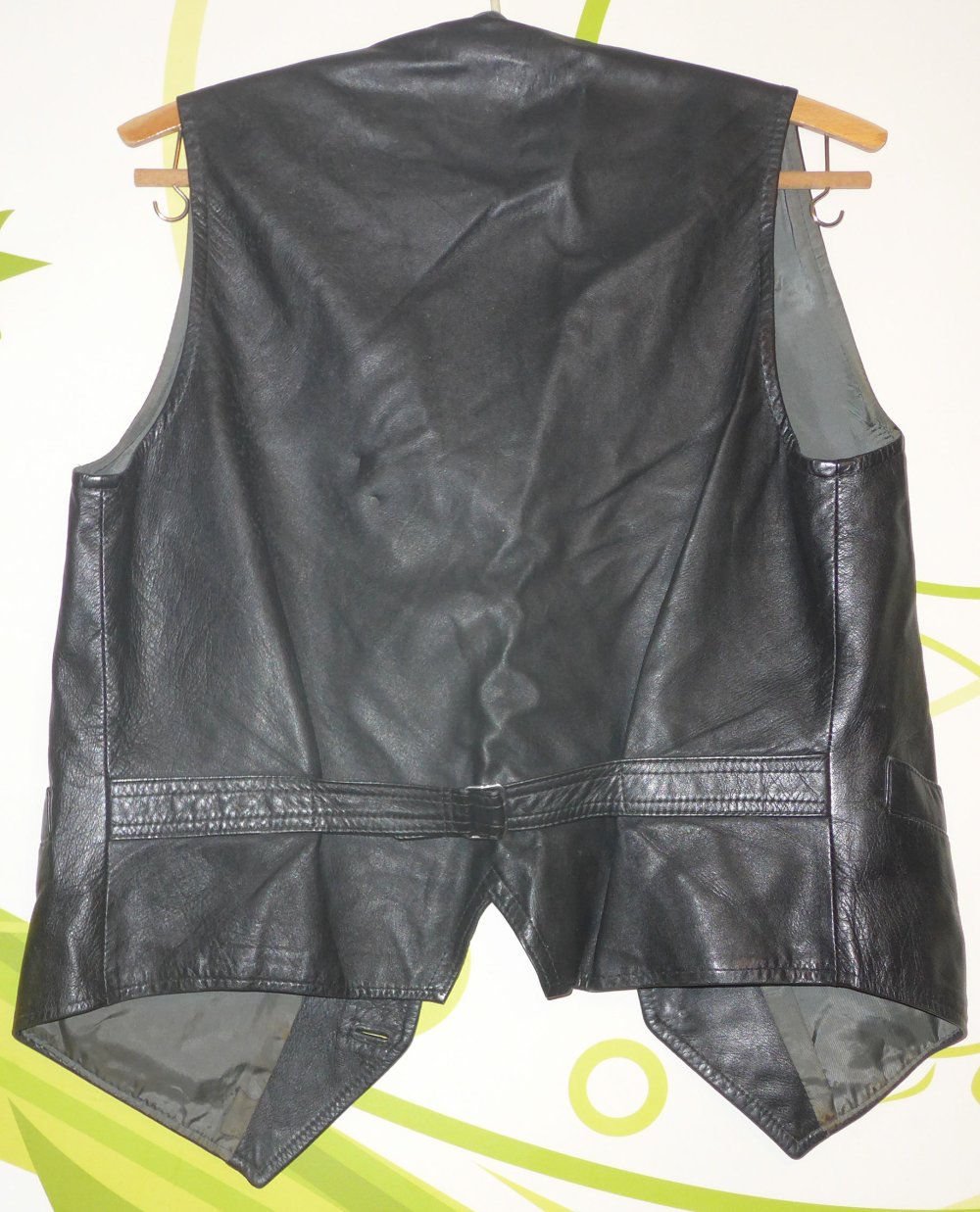 Lederweste Ledergilet schwarz