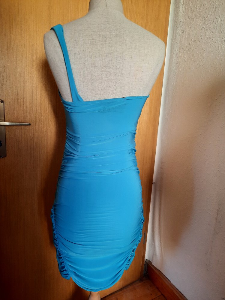 Enges Stretchkleid M türkis Stretch Kleid