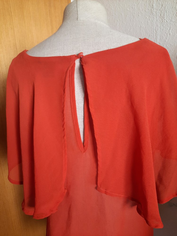 Tunika Bluse Koralle rot Gr. 34 H&M