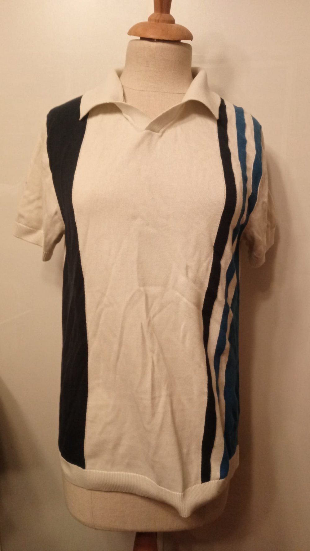 Sportshirt Stickpolo Sport Shirt Polo Strickshirt Gr. S