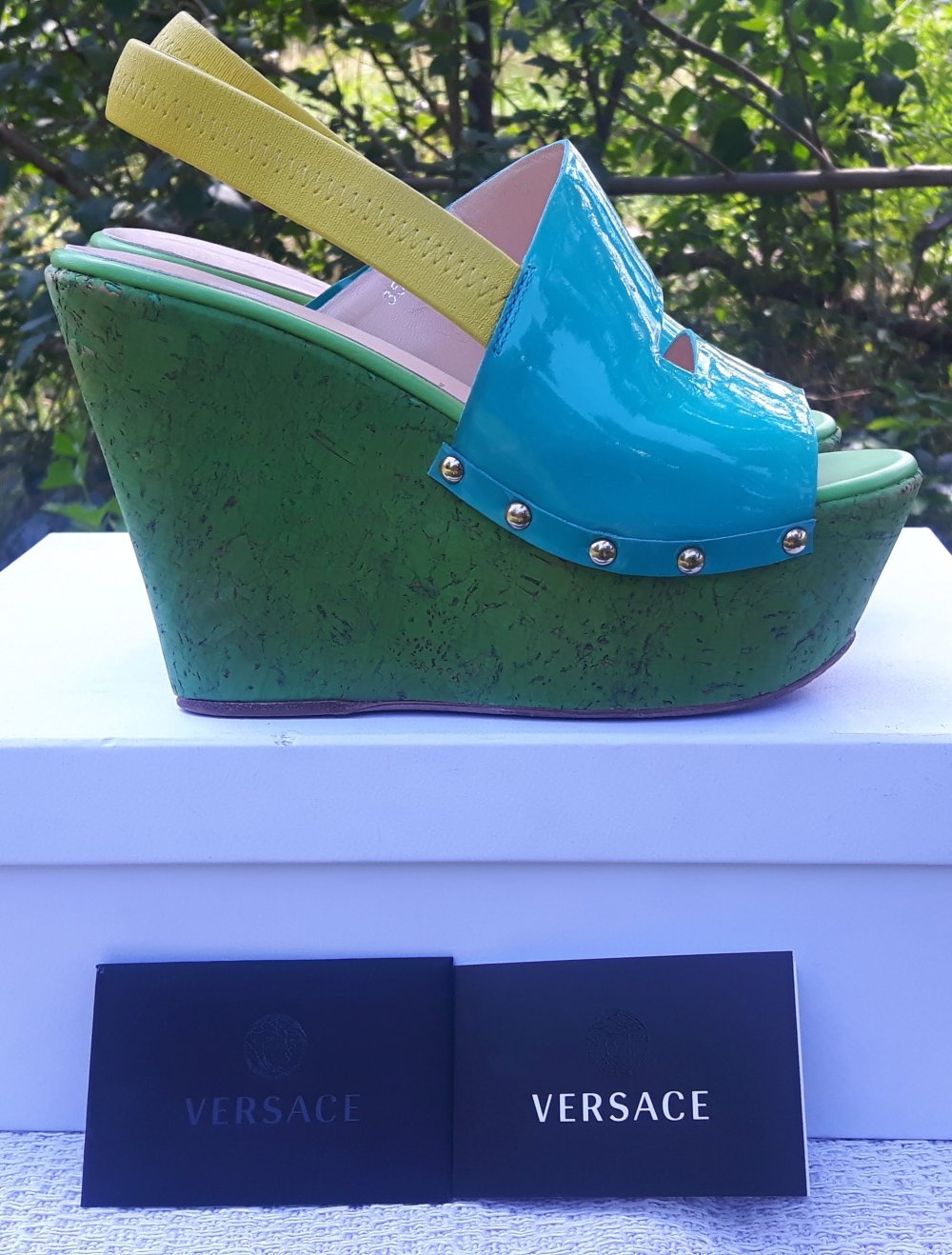 Versace Original Wedges Plateau Sandalen Gr.35,5