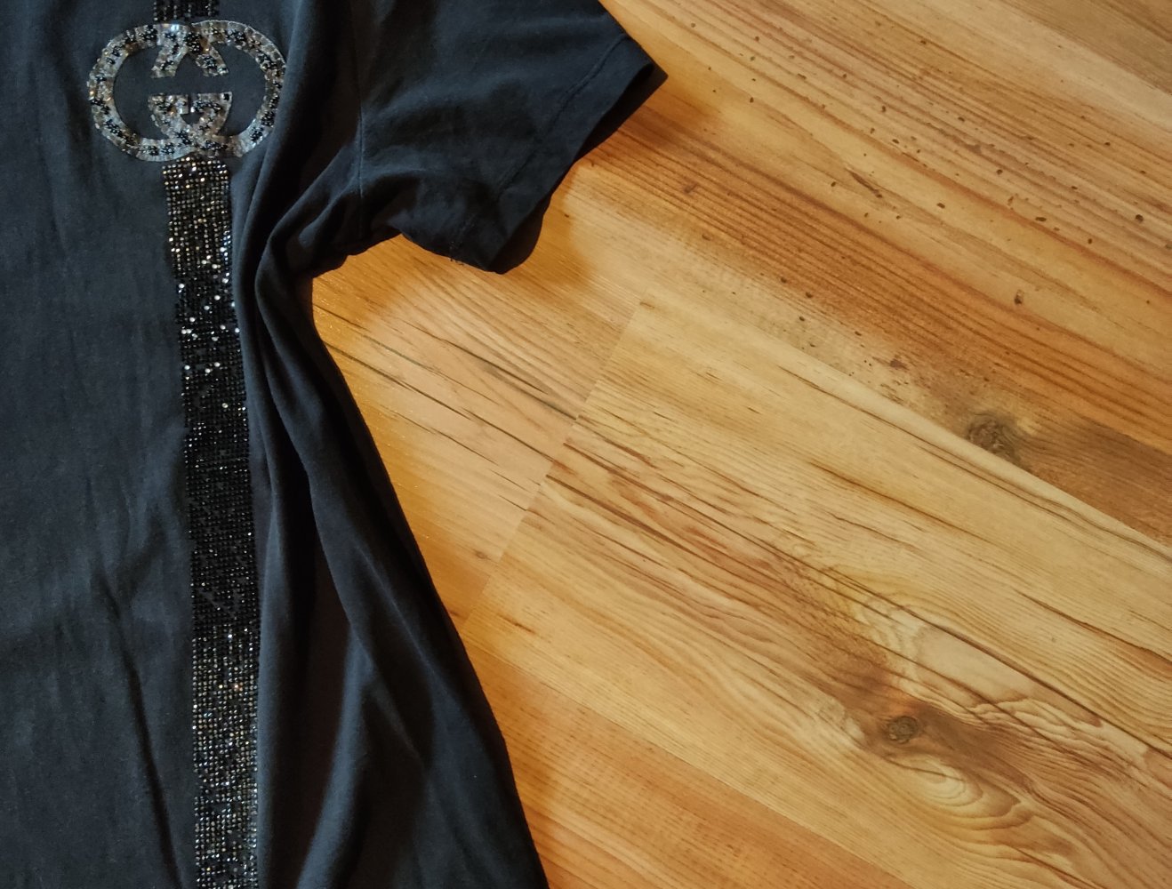Gucci Shirt Original mit Applikation Gr.L schwarz