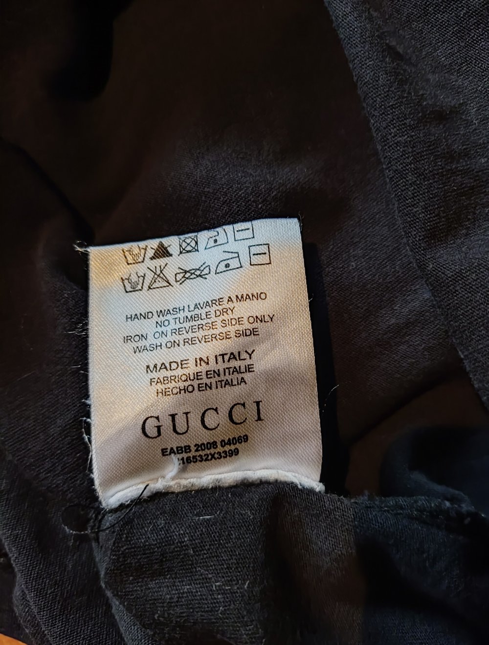 Gucci Shirt Original mit Applikation Gr.L schwarz