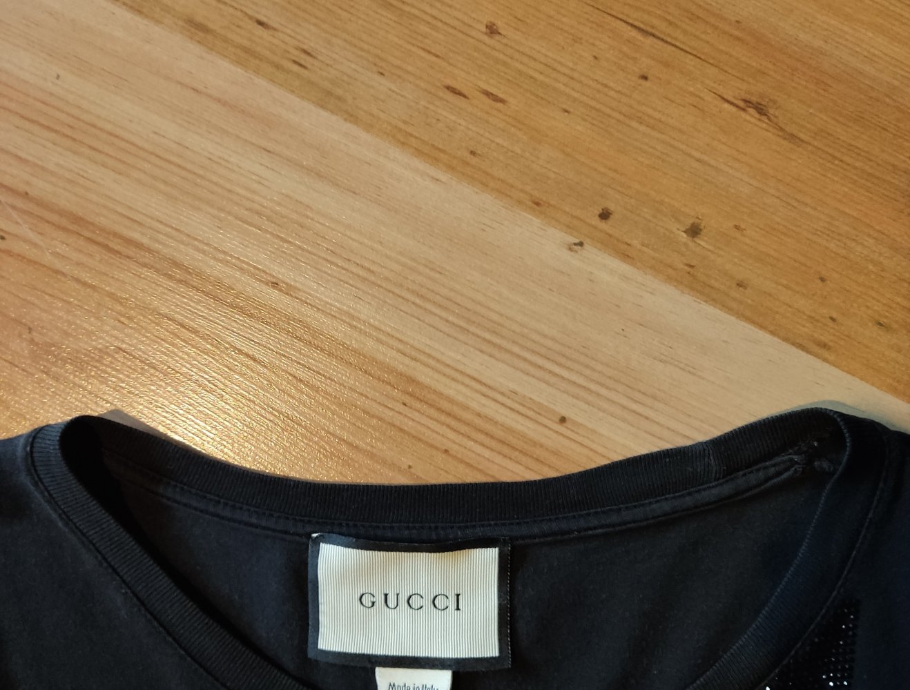 Gucci Shirt Original mit Applikation Gr.L schwarz