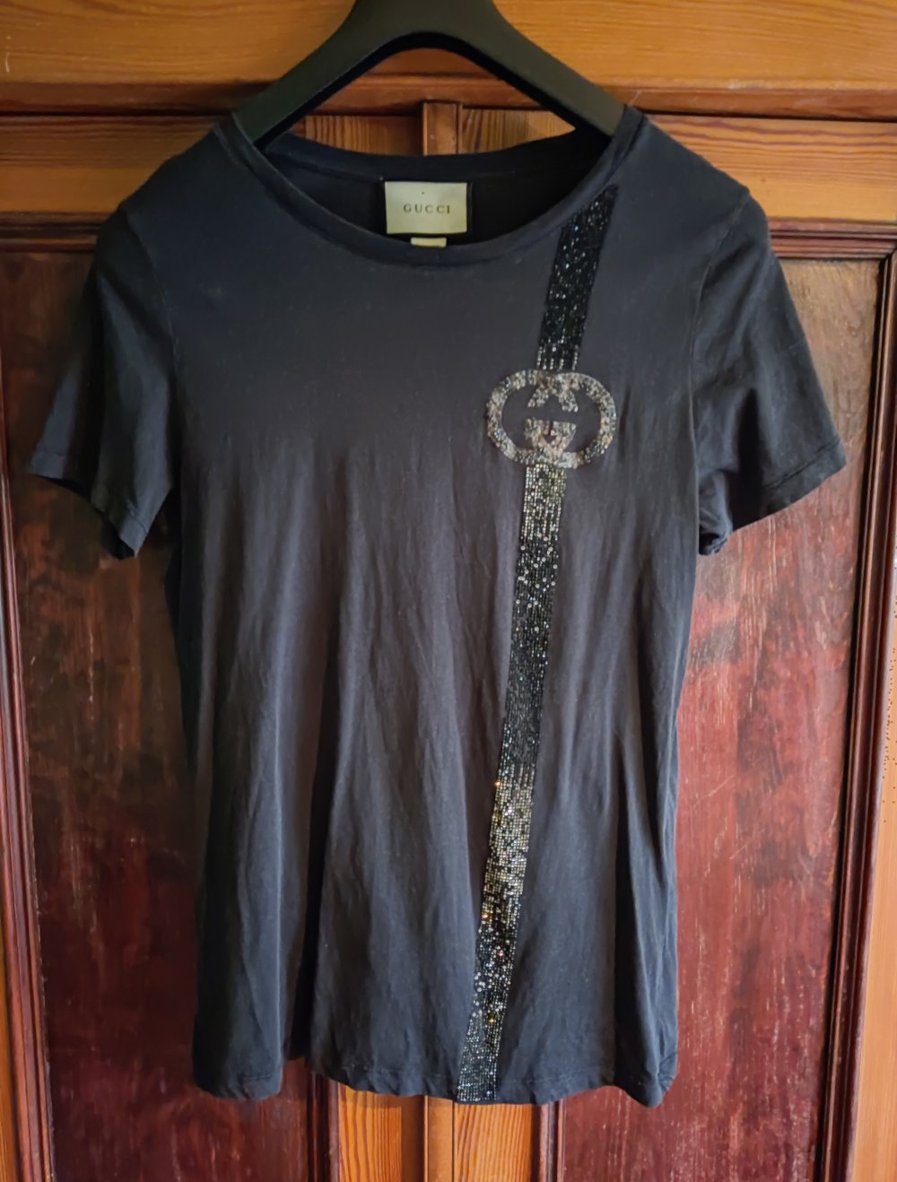 Gucci Shirt Original mit Applikation Gr.L schwarz