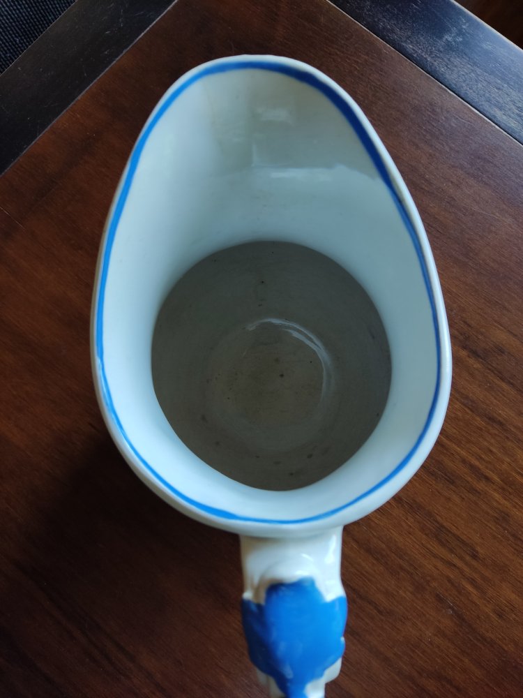 Villeroy & Boch Kanne Krug Jugendstil weiss-blau 