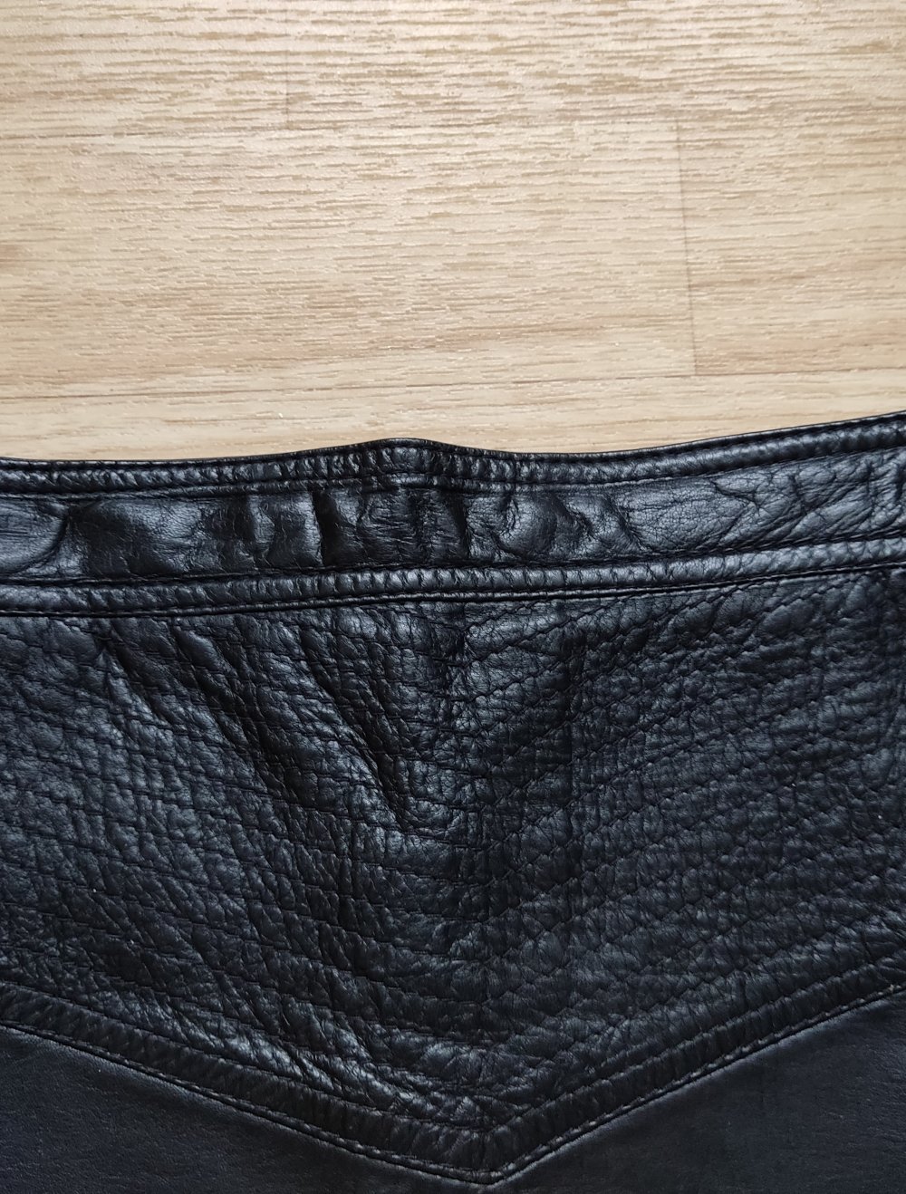 Lederrock Echtleder Minirock Gr.32/XXS schwarz