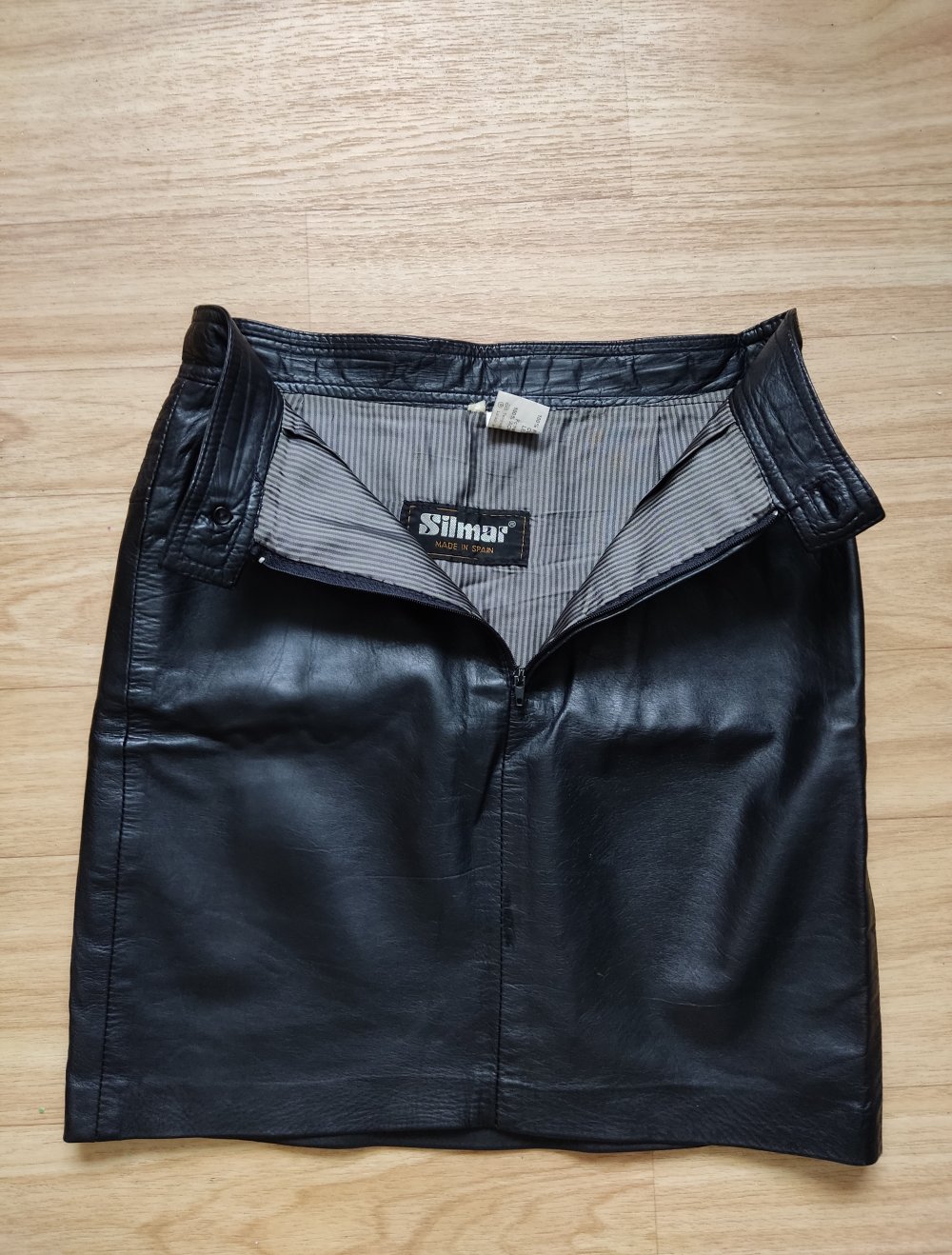 Lederrock Echtleder Minirock Gr.32/XXS schwarz