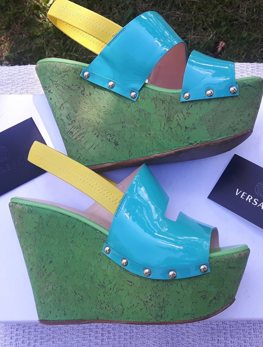 Versace Original Wedges Plateau Sandalen Gr.35,5