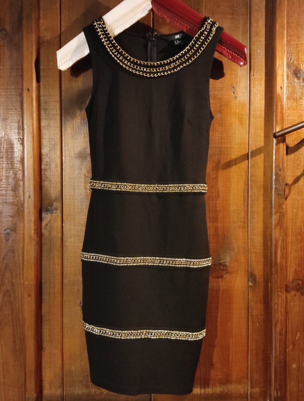 Minikleid Stretchkleid Partykleid Gr.XS schwarz-gold