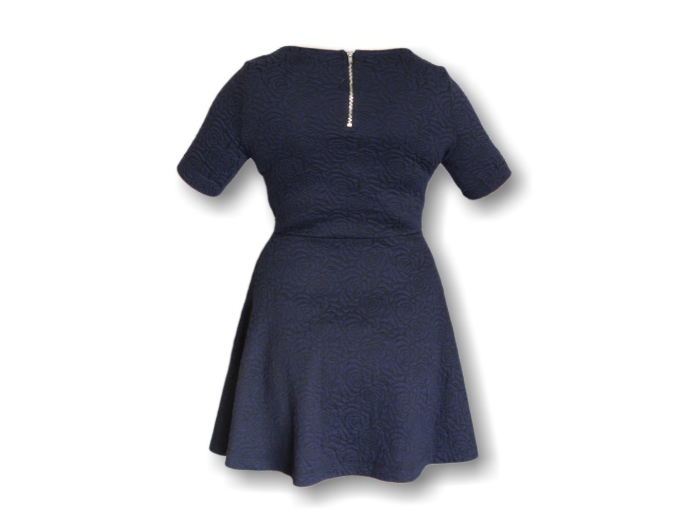 H&M Kleid mit Blumenmuster – Blau, Größe 38