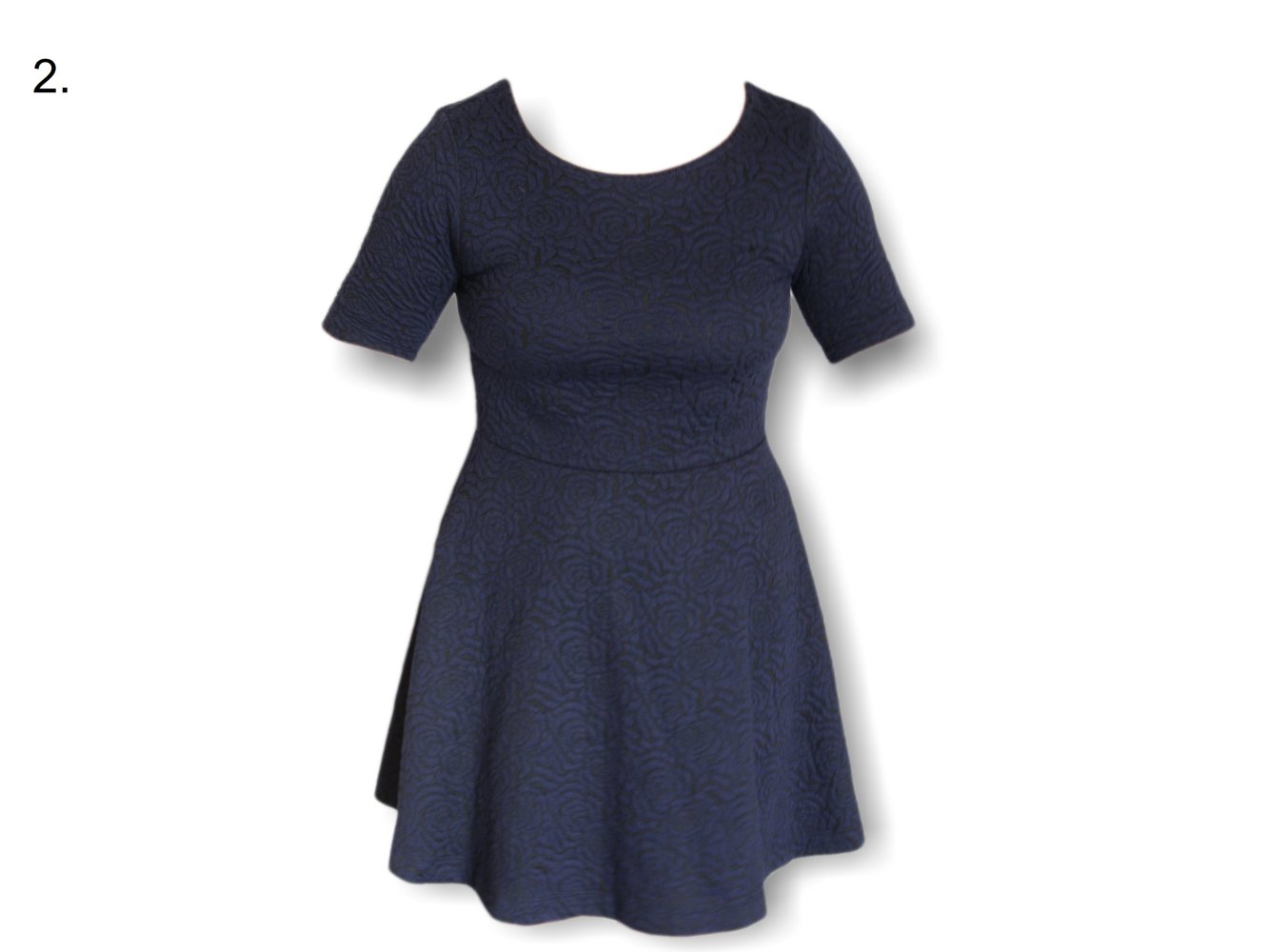 H&M Kleid mit Blumenmuster – Blau, Größe 38