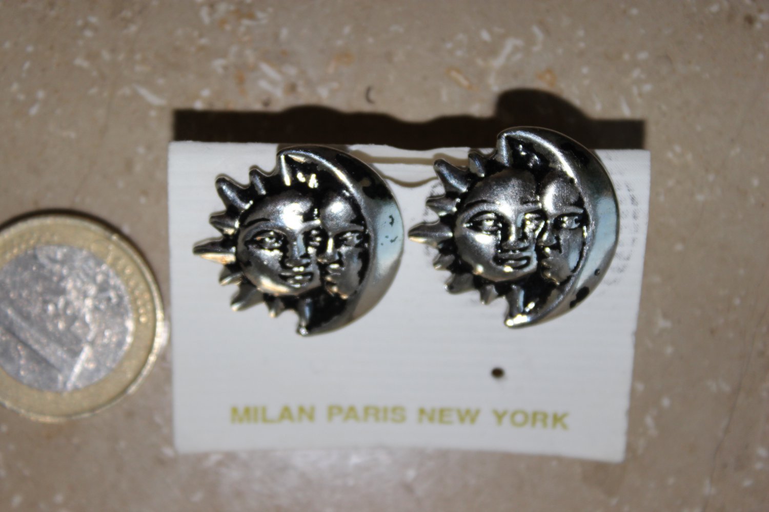 Vintage 90s Mexico NEU! Mond küsst Sonne - Ohrstecker
