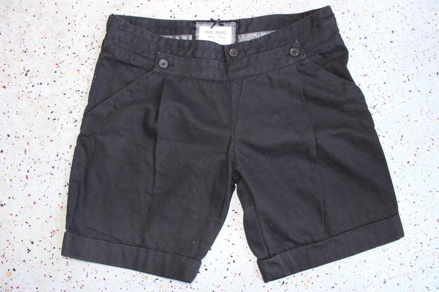 PEPE JEANS tiefschwarze Sailor Pant Matrosenlatz 