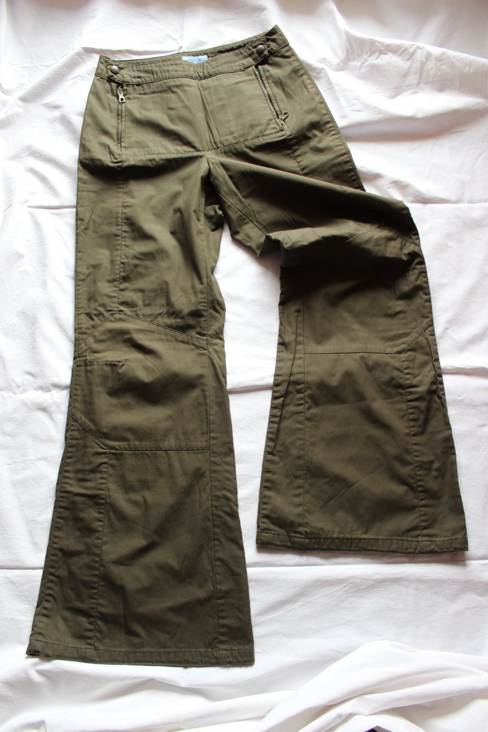JIGGY Thermohose Flared Matrosenlatz Schlaghose khaki 