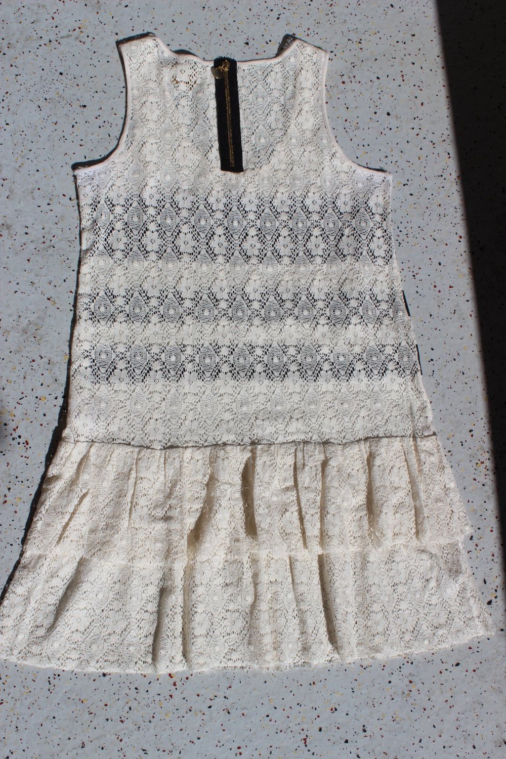 GLAMOROUS Spitzenkleid off-white rohweiß creme schwarz Gr.12