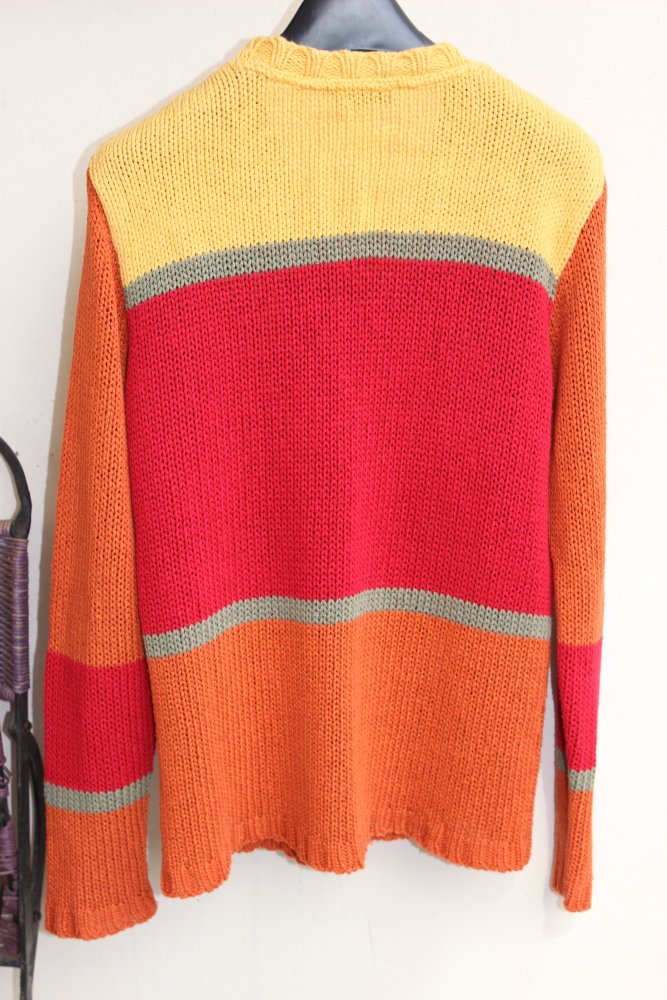SOliver Streifen Pulli Vintage 90-er gelb rot burned orange oliv