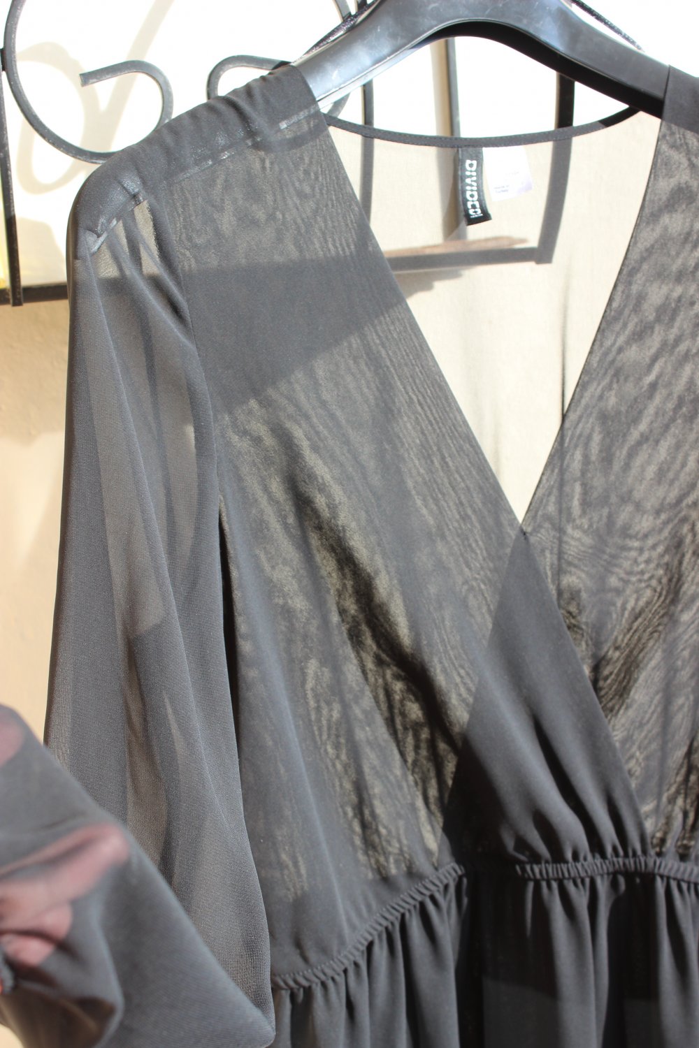 NEU! H&M Kleines Schwarzes Chiffonkleid 