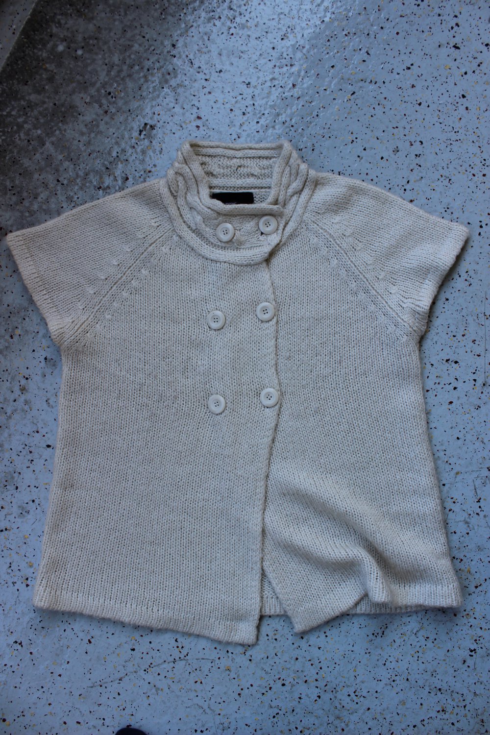 VERO MODA Strickjacke Kurzarm creme