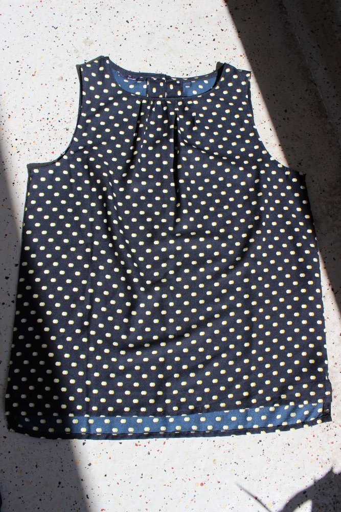 NEU! KIABI Tunika Bluse dunkelblau Dots weiß/gelb