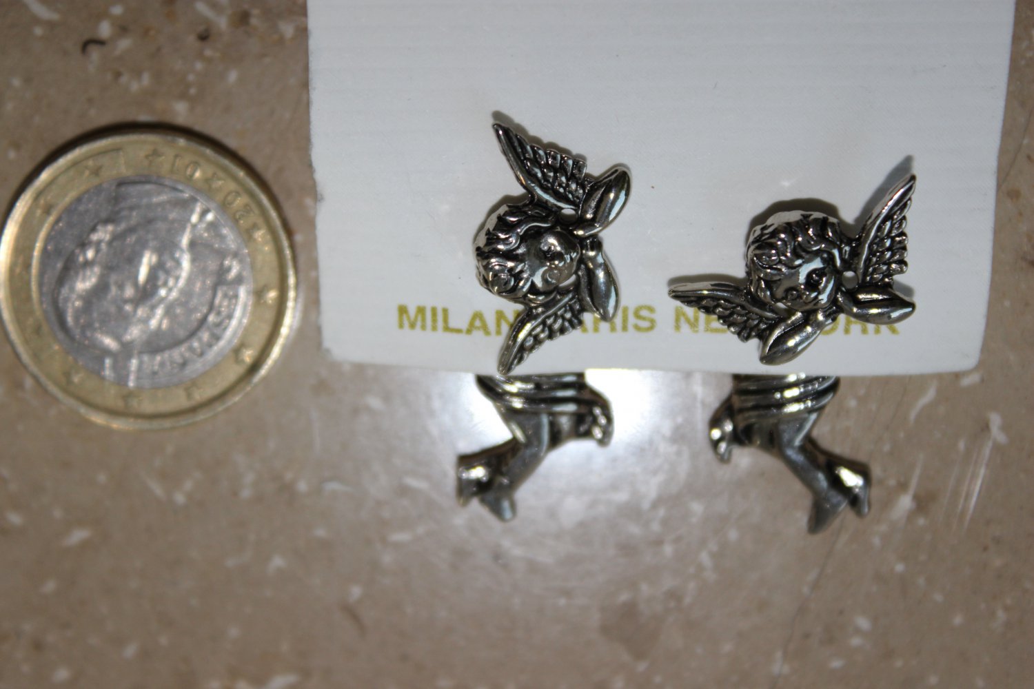 Vintage 90s Mexico NEU! Engel - Ohrstecker, beweglich