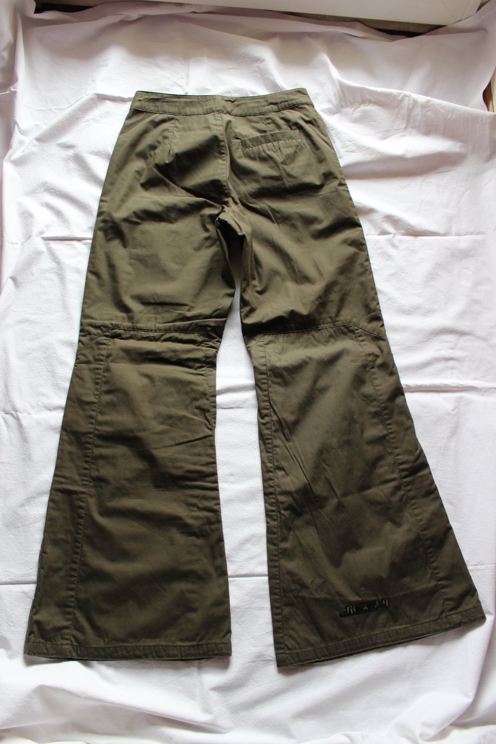 JIGGY Thermohose Flared Matrosenlatz Schlaghose khaki 